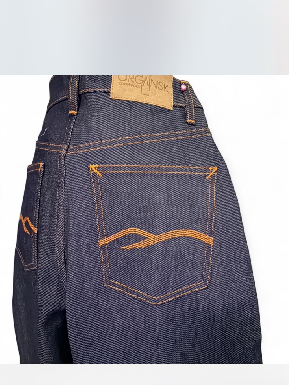 Organsk Copenhagen High Rise Wide Leg Jeans Dark Wash Organic Cotton NWT W30 L32 - Picture 2 of 8